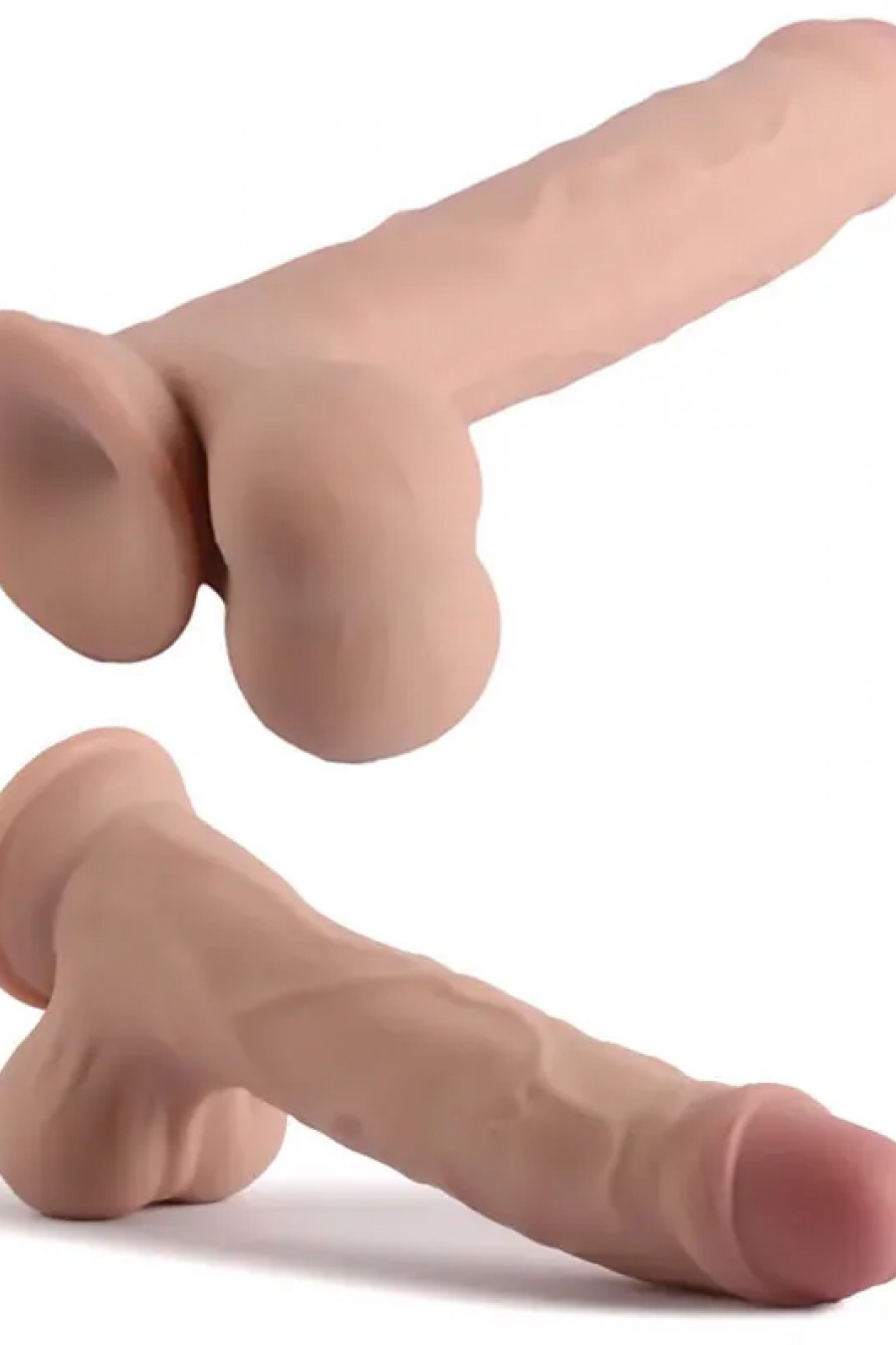 10 Dual Layer Oynar Derili Gerçekçi Penis 25 cm
