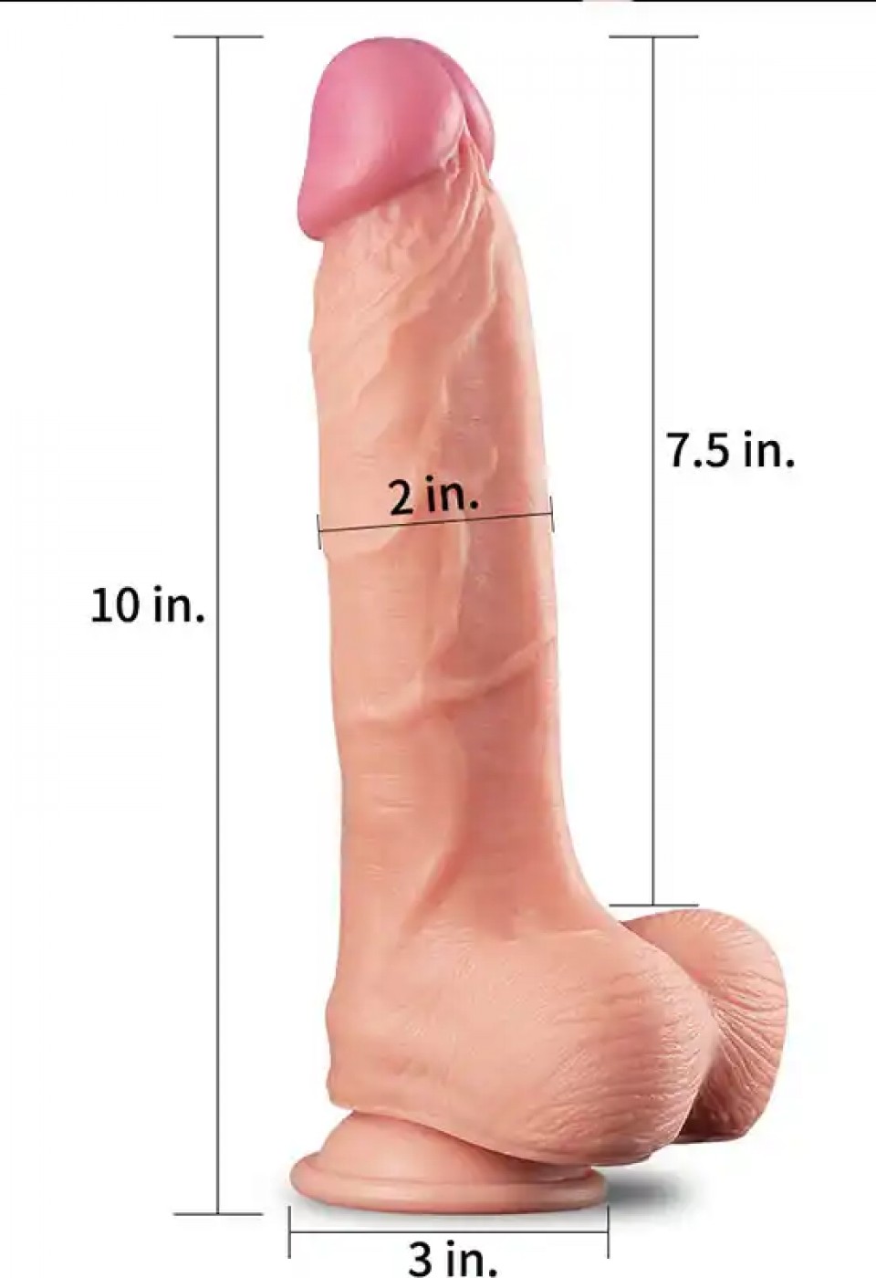10″ Dual Layer Realistik Dildo 25 cm