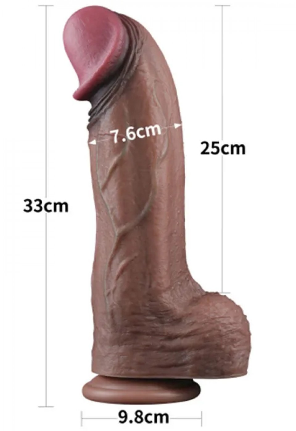 13'' Dual Layered Silicone Cock XXL 33 cm