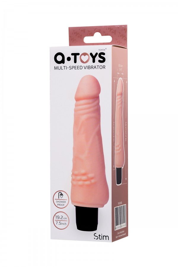 Stim Realistik Vibratör, TPE,Ten , 19,2 cm