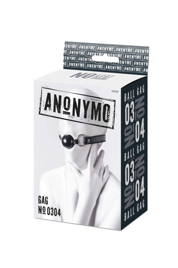 Anonymo BDSM Ağız Topu #0304, TPR, siyah, 64 cm