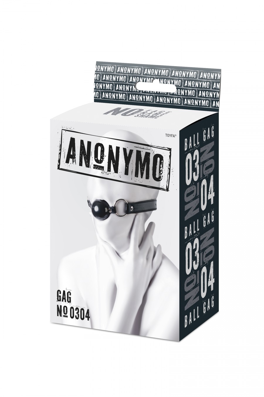 Anonymo BDSM Ağız Topu #0304, TPR, siyah, 64 cm