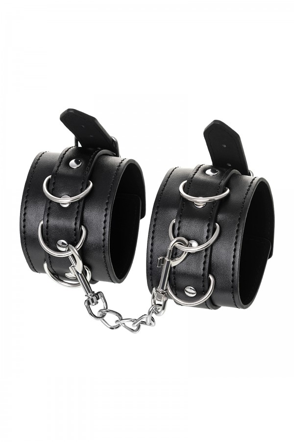 Anonymo BDSM Ayak Kelepçe #0153, PU deri, siyah, 26,5 cm