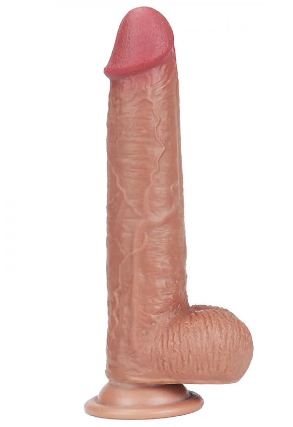 8" Dual Layer Oynar Derili Realistik Melez Penis 20