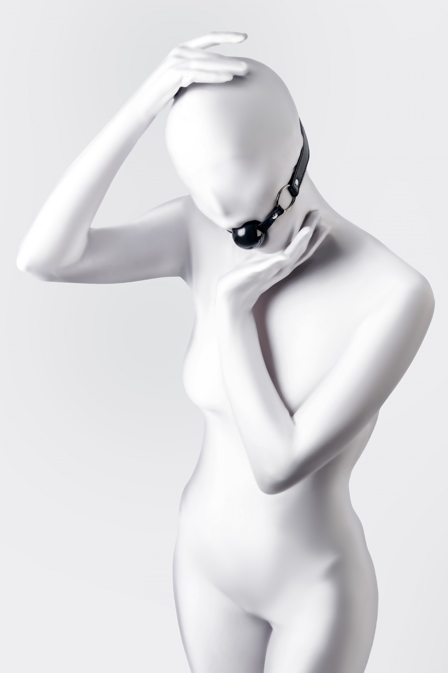 Anonymo BDSM Ağız Topu #0304, TPR, siyah, 64 cm