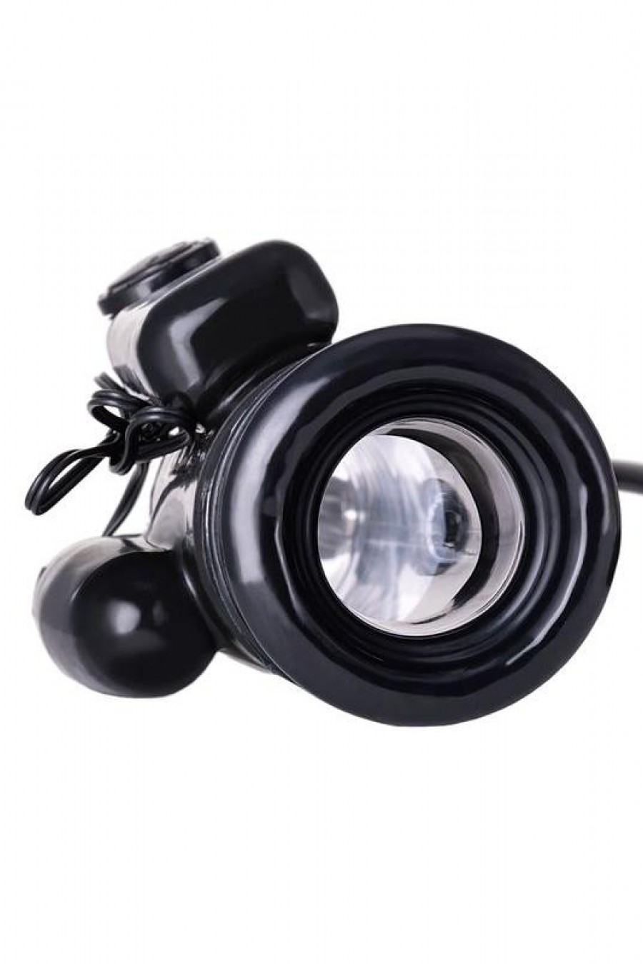 3 halkalı Titreşimli penis pompası PVC Siyah 22,8 cm