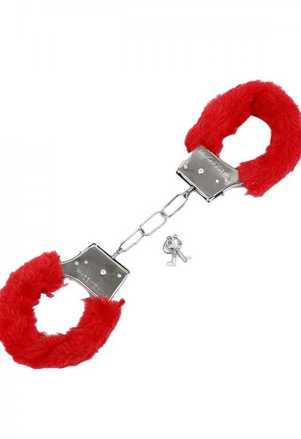 Fetiş Fantezi Kırmızı Peluşlu Metal Kelepçe
