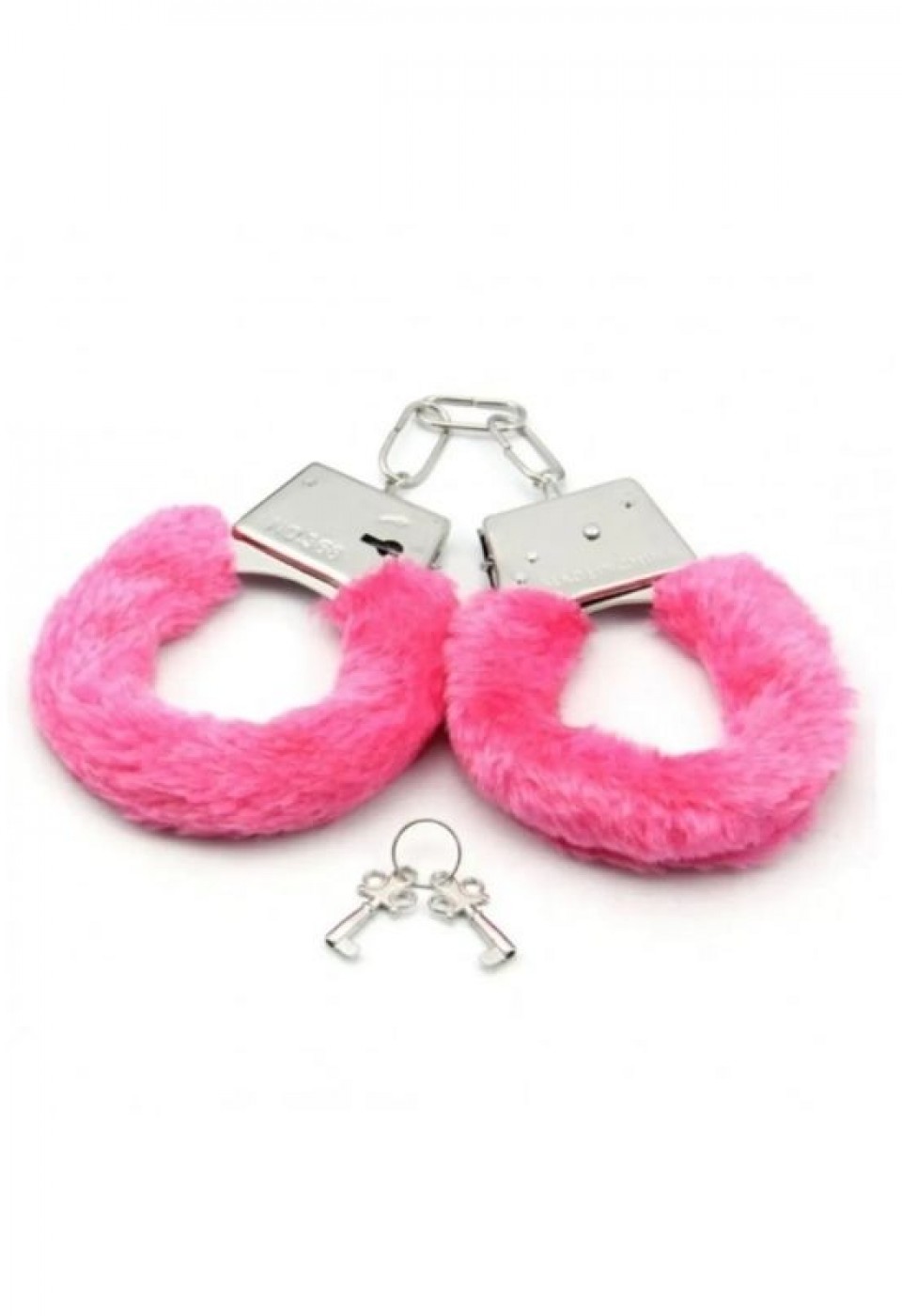 Fetiş Fantezi Pembe Peluşlu Metal Kelepçe