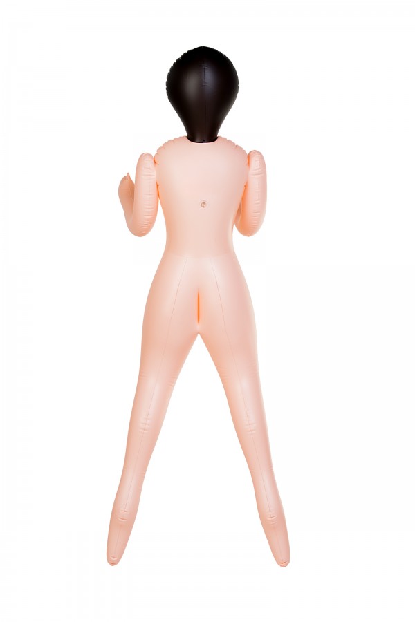 Dolls-X Jennifer şişme bebek, kahverengi saçlı, iki delikli, 160 cm
