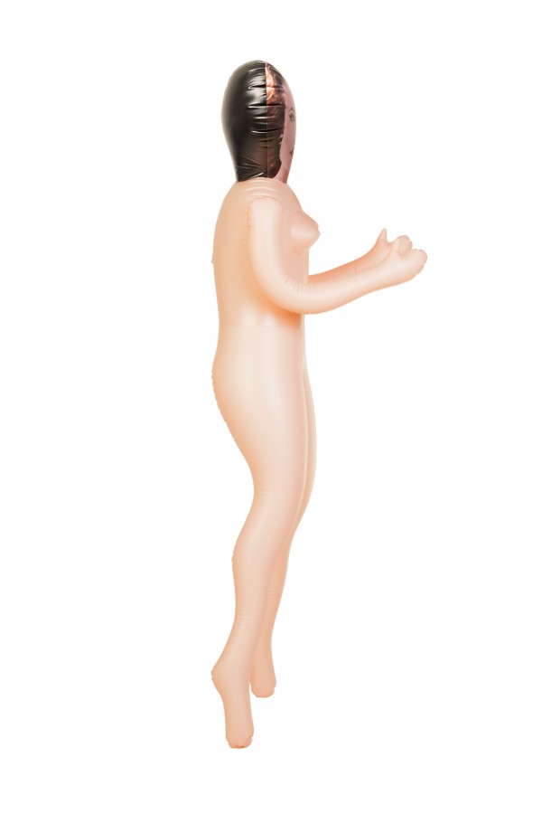 Dolls-X Jennifer şişme bebek, kahverengi saçlı, iki delikli, 160 cm