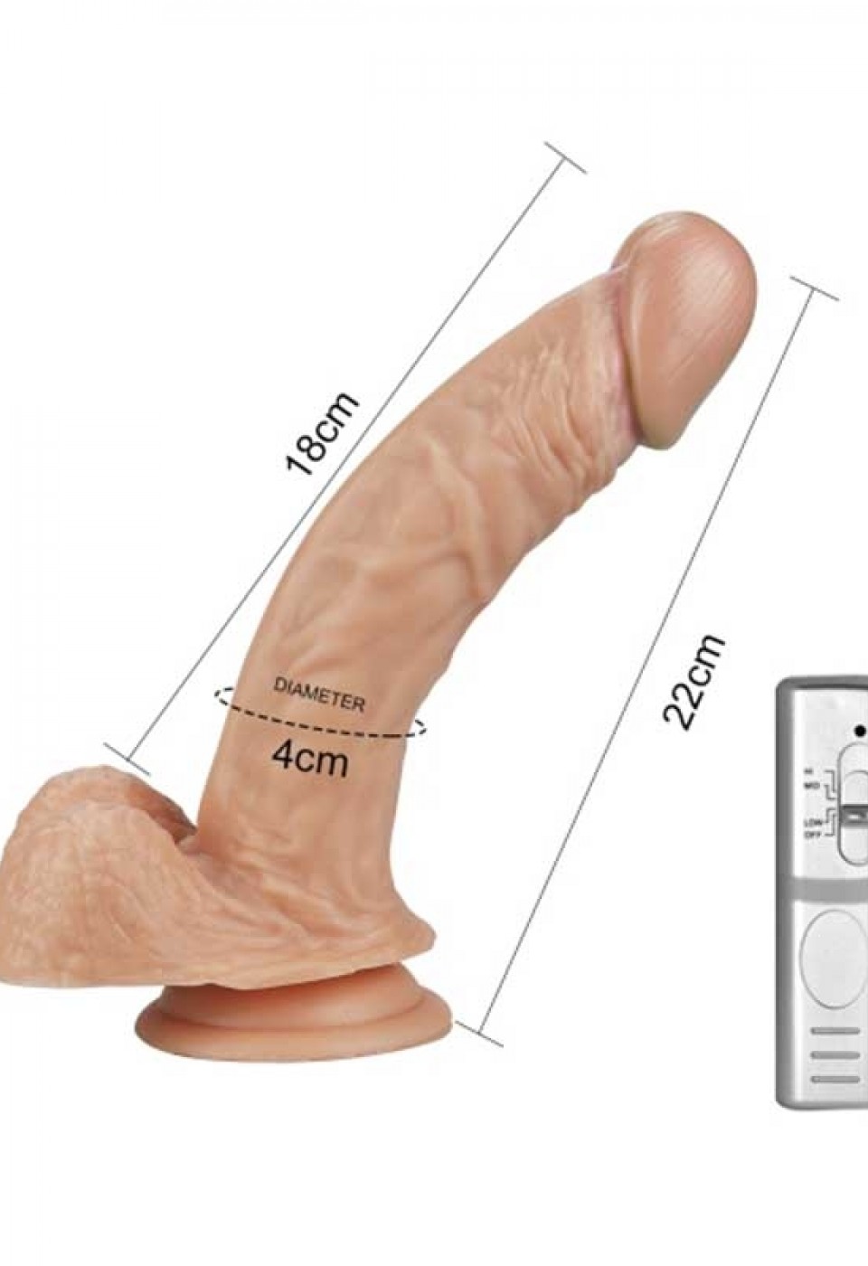 LoveToy Titreşimli Penis 22 cm