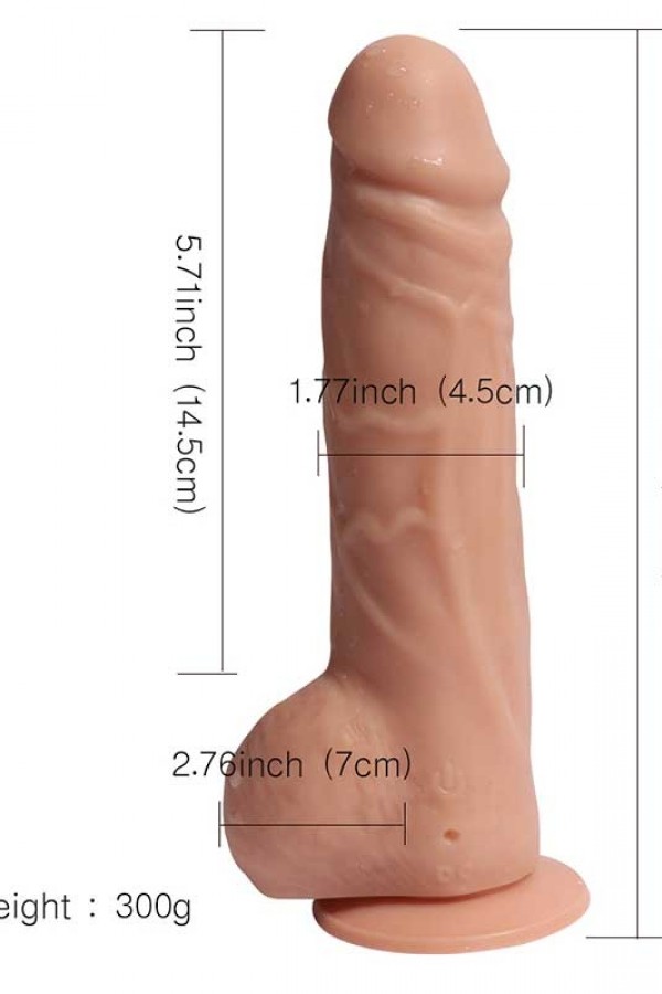 Şarjlı Uzaktan Kumandalı Titreşimli Realistik Dildo 19 cm